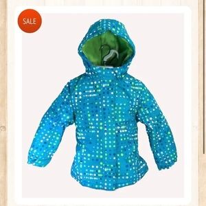 Faded Glory Teal Polka Dot Jacket